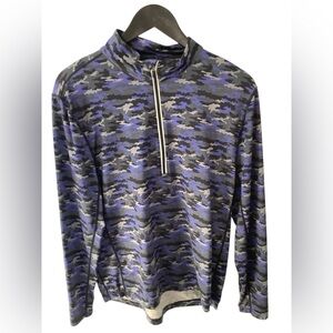 1764 Golf 1/4 Zip Adult Sm Camo Long Sleeve Golfing Casual Men's